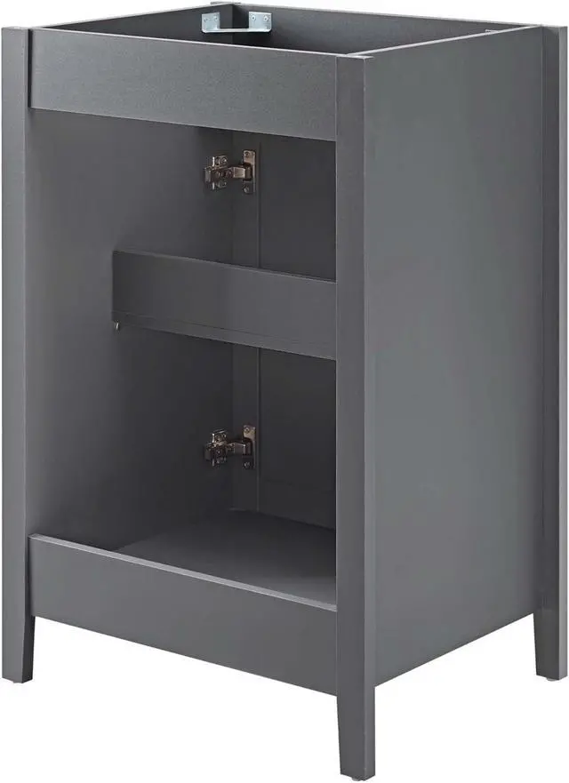 Alt view image 5 of 10 - Nantucket 24" Bathroom Vanity Cabinet (Sink Basin Not Included) Gray