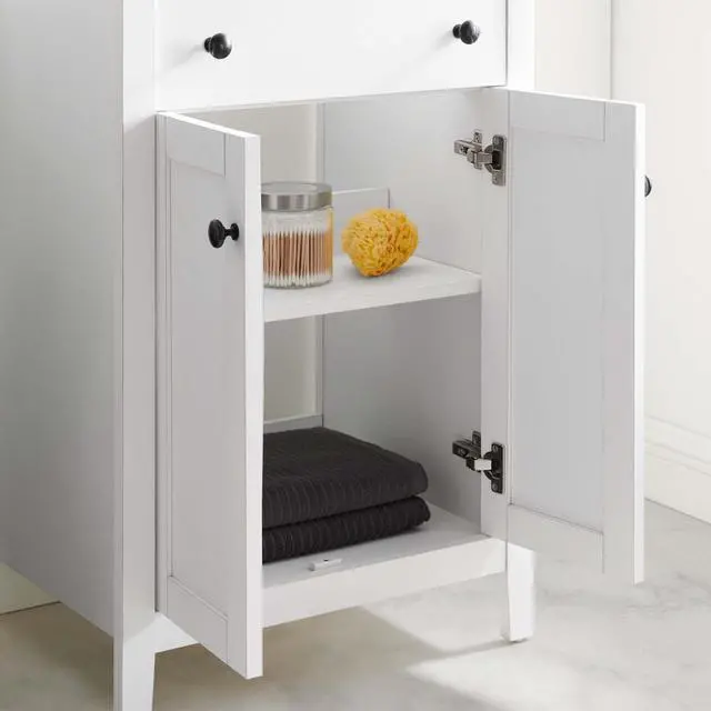 Alt view image 6 of 6 - Nantucket 24" Bathroom Vanity Cabinet (Sink Basin Not Included) White