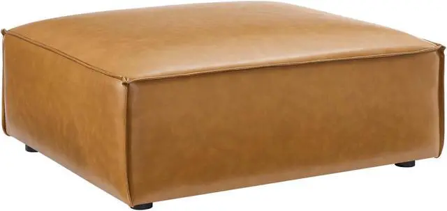 Main image of Restore Vegan Leather Ottoman Tan