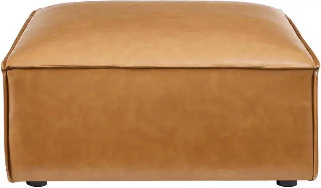 Alt view image 2 of 6 - Restore Vegan Leather Ottoman Tan