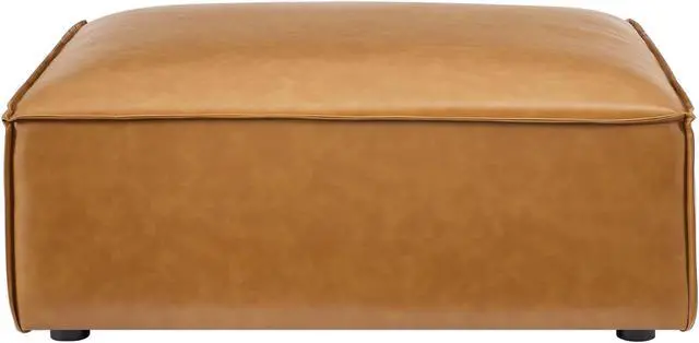 Alt view image 3 of 6 - Restore Vegan Leather Ottoman Tan