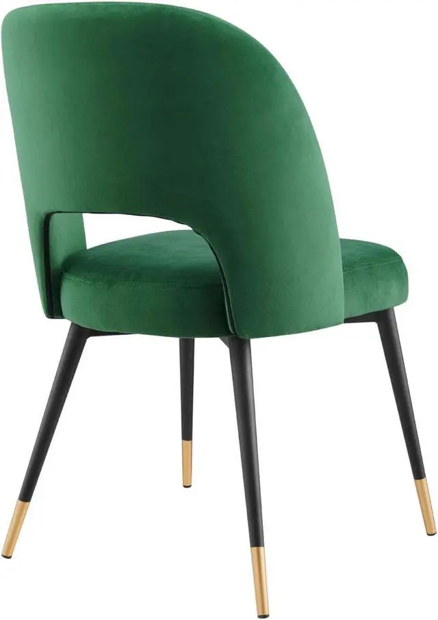 Alt view image 4 of 12 - Rouse Performance Velvet Dining Side Chairs - Set of 2 Emerald