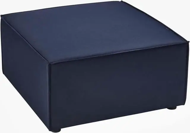 Alt view image 2 of 6 - Saybrook Outdoor Patio Upholstered Sectional Sofa Ottoman Navy