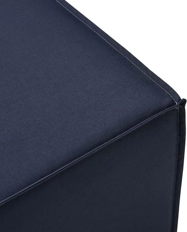 Alt view image 4 of 6 - Saybrook Outdoor Patio Upholstered Sectional Sofa Ottoman Navy