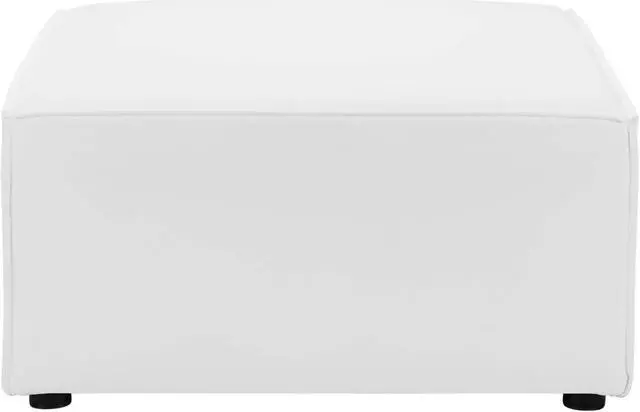 Alt view image 3 of 6 - Saybrook Outdoor Patio Upholstered Sectional Sofa Ottoman White