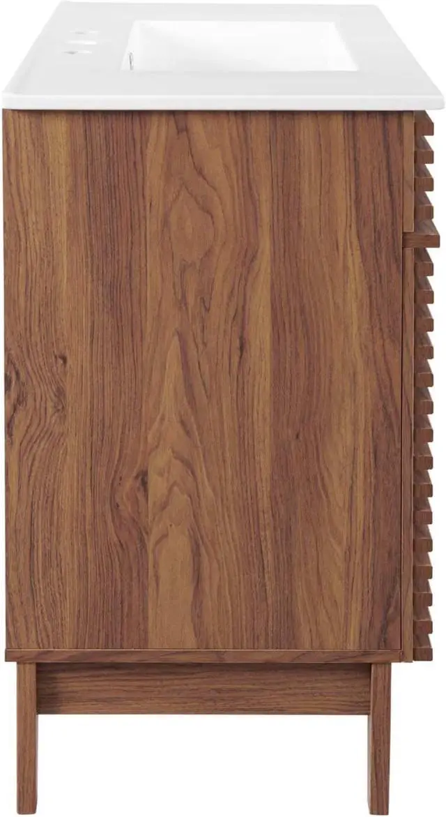 Alt view image 2 of 6 - Render 36" Bathroom Vanity Walnut White