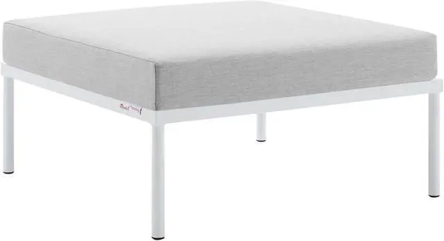 Main image of Harmony Sunbrella Outdoor Patio Aluminum Ottoman Gray