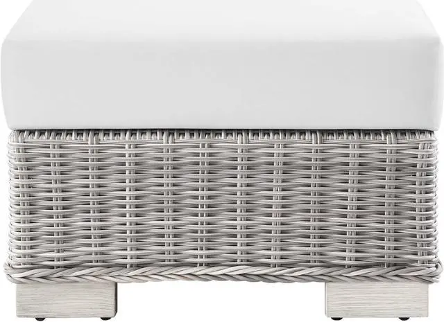 Alt view image 2 of 4 - Conway Outdoor Patio Wicker Rattan Ottoman