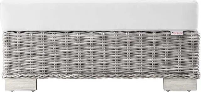 Alt view image 3 of 4 - Conway Outdoor Patio Wicker Rattan Ottoman