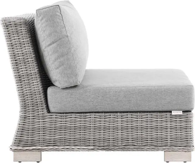 Alt view image 2 of 4 - Conway Outdoor Patio Wicker Rattan Armless Chair