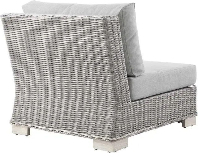 Alt view image 3 of 4 - Conway Outdoor Patio Wicker Rattan Armless Chair