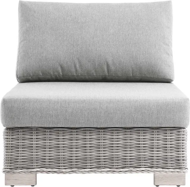Alt view image 4 of 4 - Conway Outdoor Patio Wicker Rattan Armless Chair