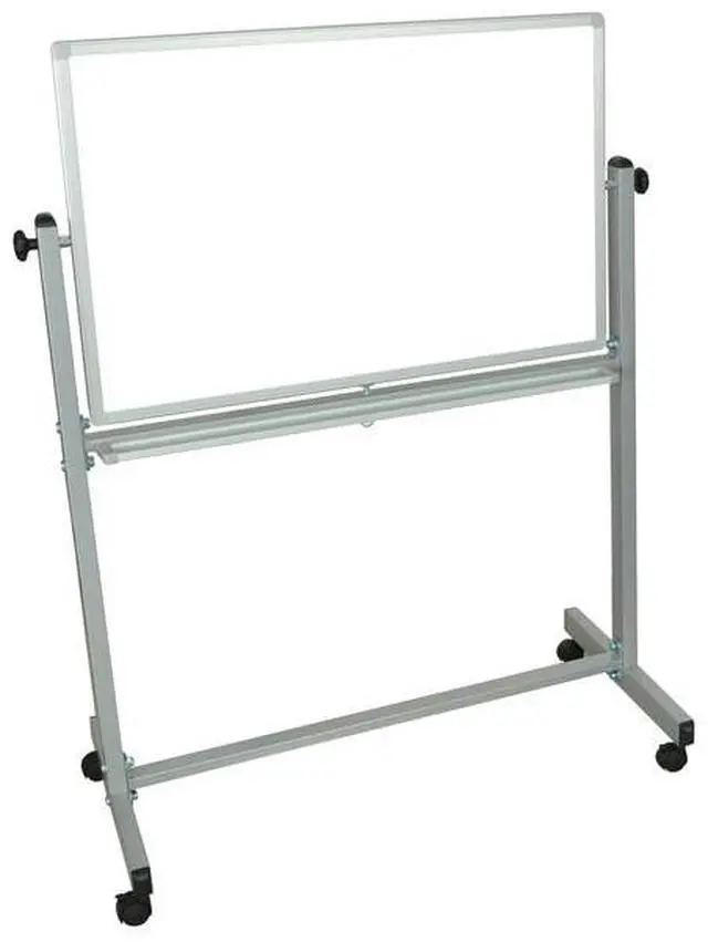 Alt view image 7 of 7 - Luxor MB3624WW Mobile Magnetic Whiteboard - 36" x 24" - White Surface, Silver Aluminum Frame
