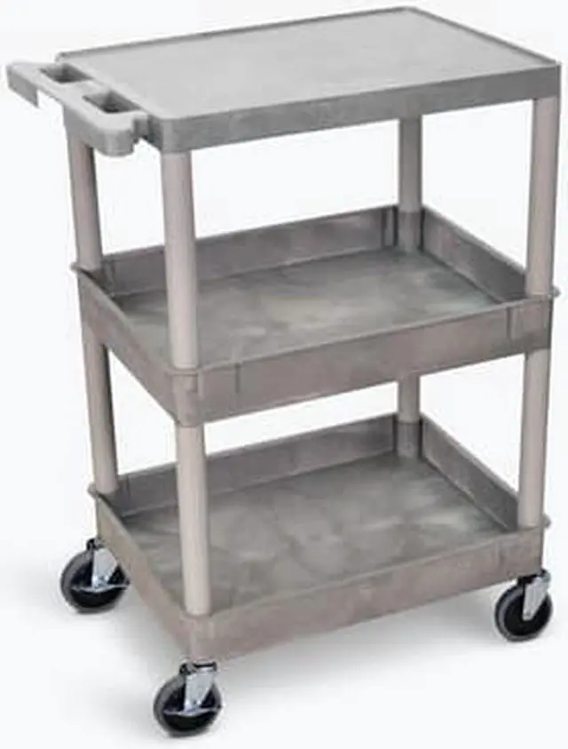 Main image of 3 Shelf Gray Tub Cart