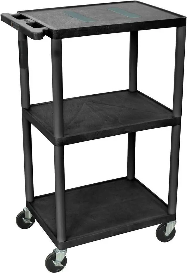 Alt view image 5 of 5 - 18D x 24W x 41H AV Cart 3 Shelves
