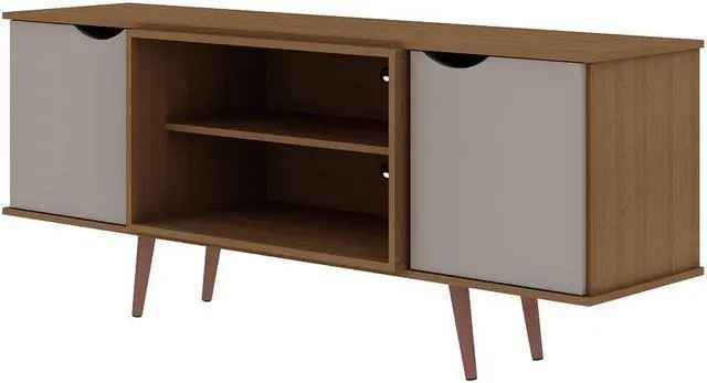 Alt view image 4 of 14 - Hampton 62.99 TV Stand in Off White and Maple Cream