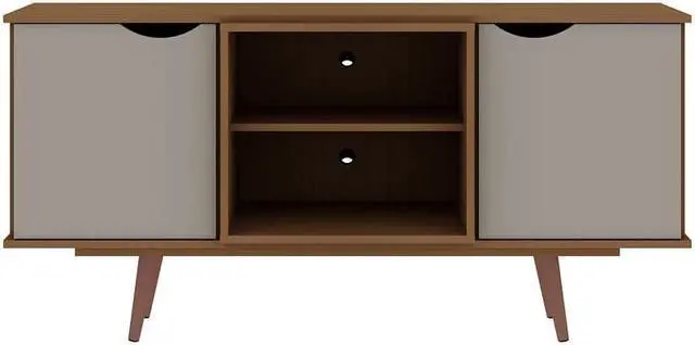 Main image of Hampton 53.54 TV Stand in Off White and Maple Cream