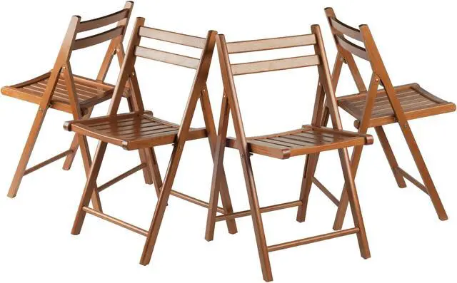 Alt view image 2 of 6 - Robin 4-Pc Folding Chair Set, Teak