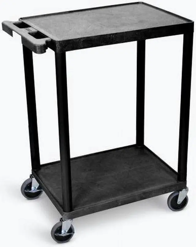 Alt view image 7 of 7 - ZORO SELECT STC22-B Utility Cart with Lipped Plastic Shelves, 300 lb Load
