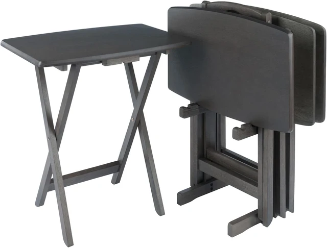 Alt view image 2 of 6 - Dorian 5-Pc Snack Table Set, Oyster Gray