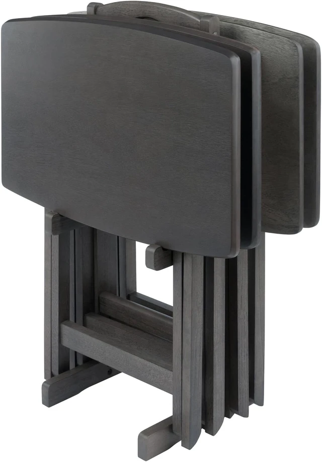 Main image of Dorian 5-Pc Snack Table Set, Oyster Gray