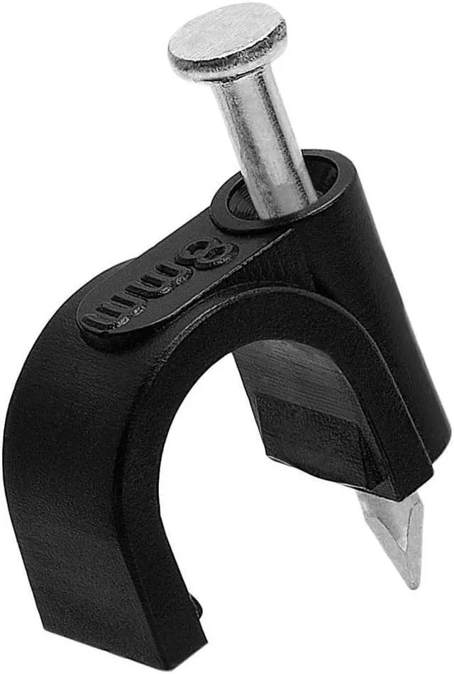 Alt view image 3 of 6 - Cmple - Nail in Cable Wire Clips Cord Organizer Cable Straps Nails Tacks Clips 8mm Black - 100-Pack