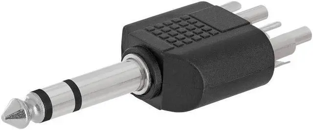 Alt view image 3 of 4 - Cmple - 6.35mm Stereo Plug to 2xRCA Plug Adapter