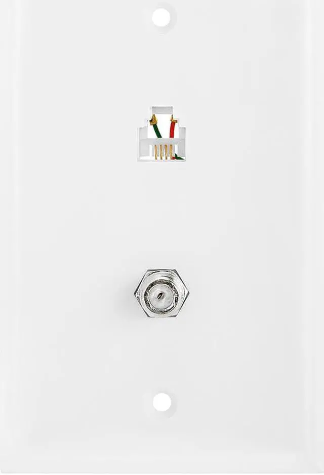 Alt view image 3 of 7 - Cmple - Modular Phone & Coaxial Wall Plate