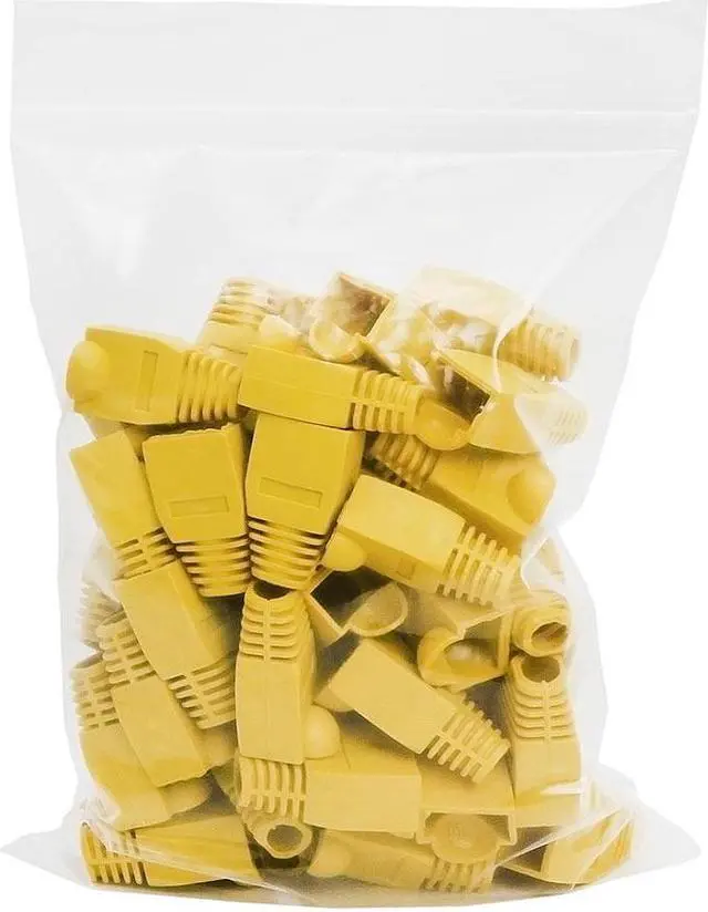 Alt view image 6 of 6 - Cmple 50-Pack RJ45 Strain Relief Boots, RJ45 Boots for Cat6, Cat5e Ethernet RJ45 LAN Cable Connector Boots Cover - 50 PCS, Yellow