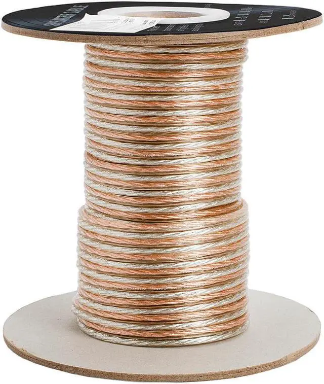 Alt view image 2 of 2 - Cmple 16Awg Clear Jacket Compact Speaker Wire Cable - 50Ft