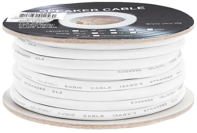 Alt view image 2 of 2 - Cmple 12Awg Cl2 Rated 2-Conductor Loud Speaker Cable - 50Ft For In-Wall Installation