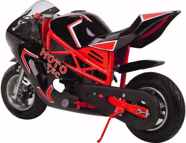 Alt view image 7 of 14 - MotoTec MT-Gas-GT-Red Gas Pocket Bike GT 49CC 2 Stroke - Red