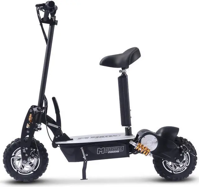 Alt view image 4 of 15 - MotoTec 2000w 48v Electric Scooter Black