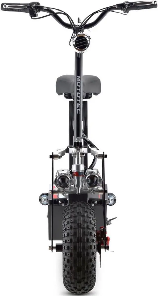 Alt view image 5 of 12 - MotoTec Vulcan 48v 1600w Electric Scooter Black