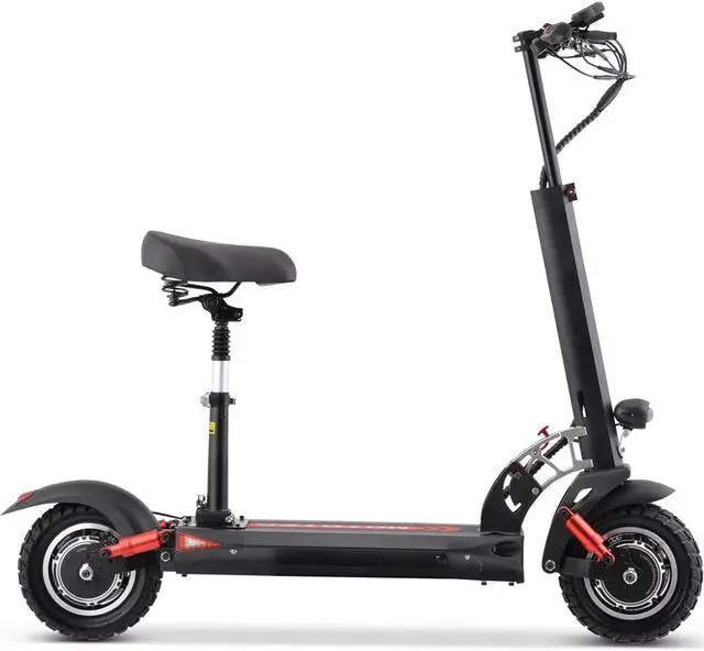 Alt view image 2 of 14 - MotoTec Thor 60v 2400w Lithium Electric Scooter Black