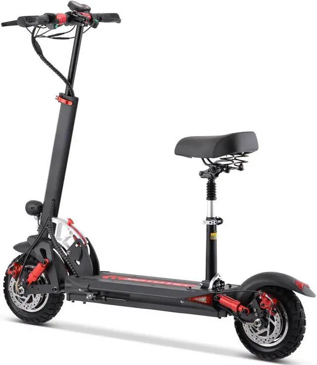 Alt view image 4 of 14 - MotoTec Thor 60v 2400w Lithium Electric Scooter Black