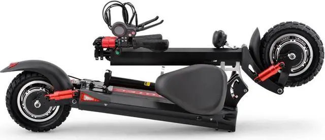 Alt view image 6 of 14 - MotoTec Thor 60v 2400w Lithium Electric Scooter Black