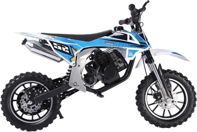 Main image of Warrior 52cc 2-Stroke Kids Gas Dirt Bike Blue