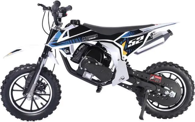 Alt view image 2 of 11 - Warrior 52cc 2-Stroke Kids Gas Dirt Bike Black