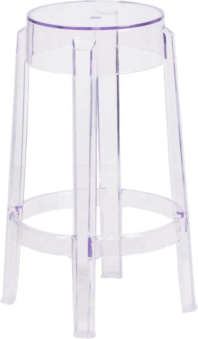 Alt view image 7 of 15 - 25.75'' High Transparent Counter Height Stool