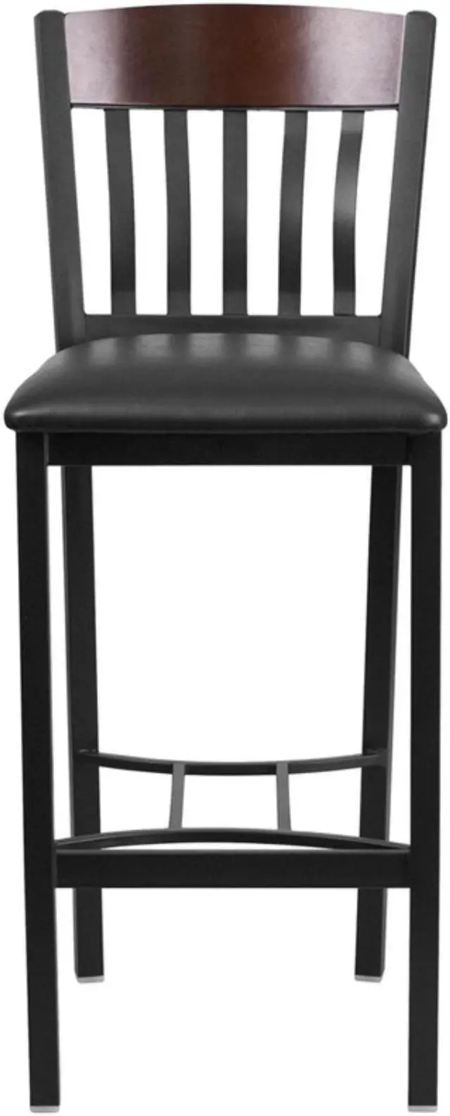 Alt view image 10 of 17 - Flash Furniture HERCULES Series Clear Coated ''X'' Back Metal Restaurant Chair - Natural Wood Seat