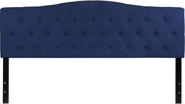 Alt view image 8 of 16 - Cambridge Tufted Upholstered King Size Headboard in Navy Fabric