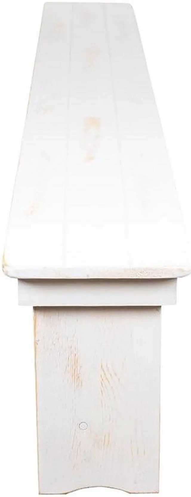 Alt view image 18 of 20 - HERCULES Series 8' x 12" Antique Rustic Solid White Pine Folding Farm Bench with 3 Legs
