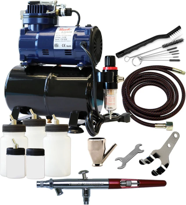 Main image of Airbrush Package: (MIL-1AS, D3000R & AC-7 & (3) BA-60-3P)