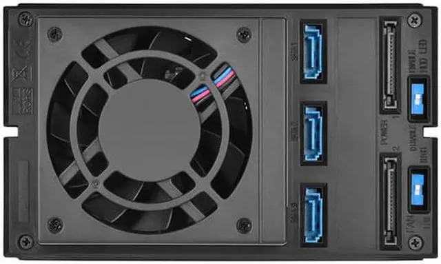 Alt view image 4 of 6 - Two 5.25" device bay to three 3.5" SAS-12G / SATA 6Gbit/s trayless hot-swap cage