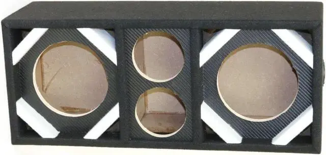 Main image of Two 6-in Woofers plus Two Tweeters Carbon Texture Black Empty Chuchera Speaker Enclosure