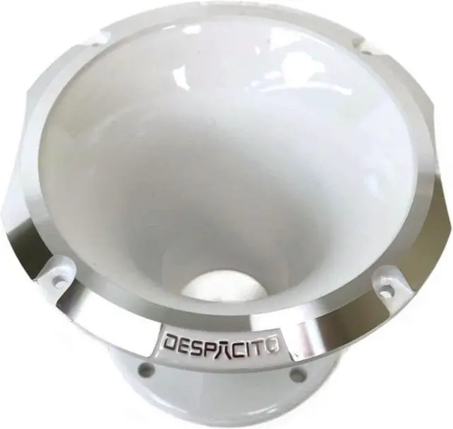 Main image of Circular Despacito Aluminum Bolt-on High Frequency Horn Flare WHITE with2-in Throat