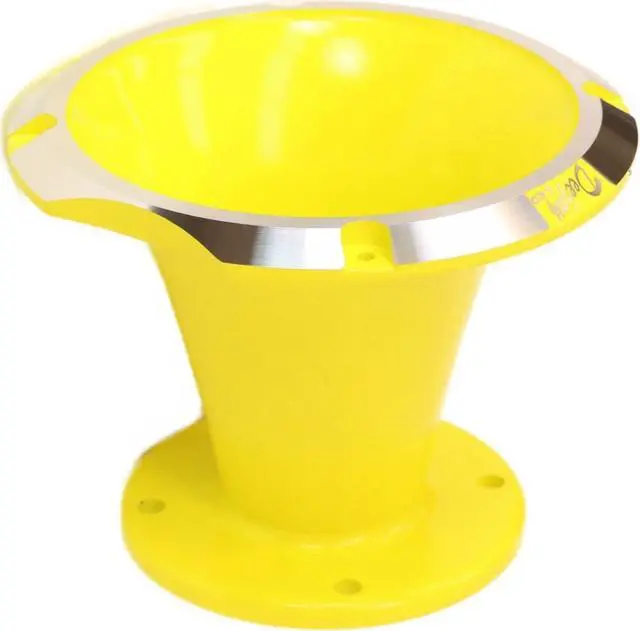 Main image of Circular Despacito Aluminum Bolt-on High Frequency Horn Flare YELLOW with2-in Throat