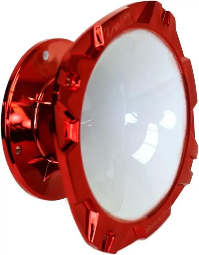 Main image of DJL SHORT 2" BOLT ON HORN WHITE RED