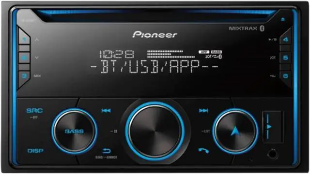 Alt view image 8 of 10 - Pioneer FH-S520BT Double-DIN CD Audio with Built-in Bluetooth